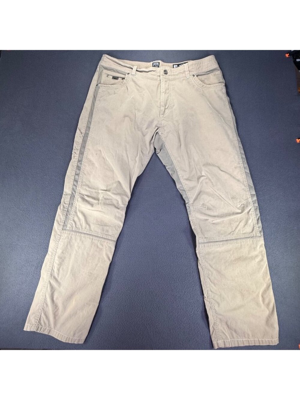 Kuhl Radikl Pants Mens 38x32 Khaki Performance Stretch Hiking Outdoor 7 Pockets